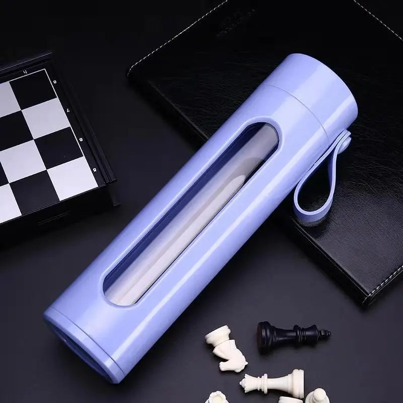 AIWILL Glass Water Bottle Portable double office cup