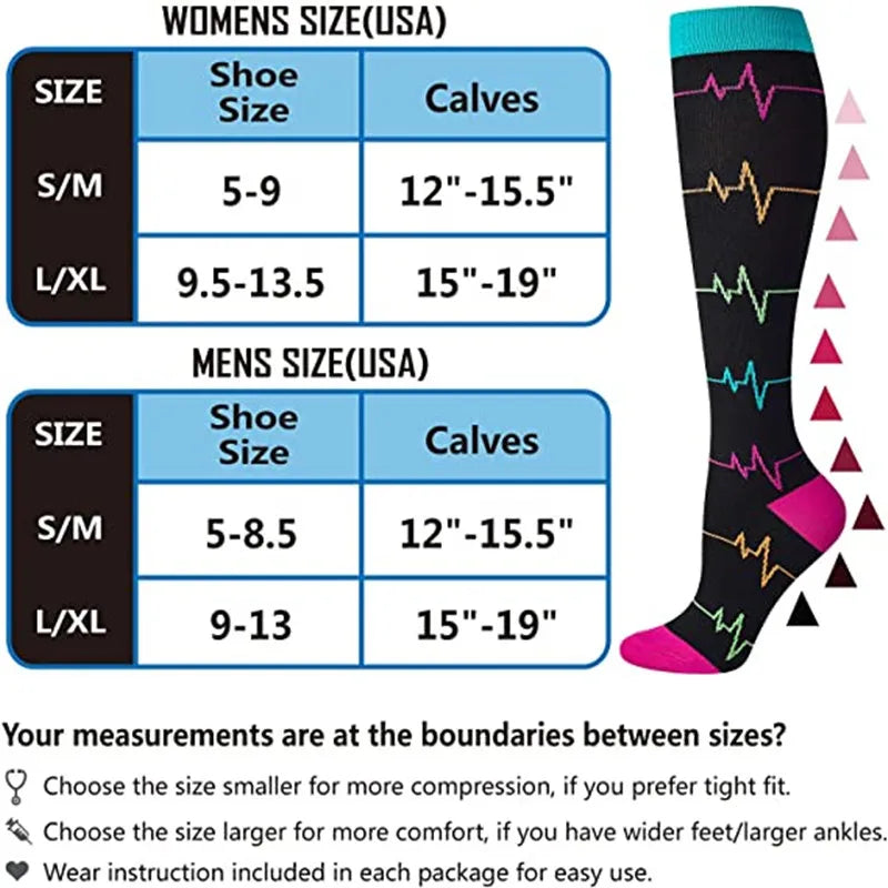 58 Styles Compression Socks Medical Nursing Stockings