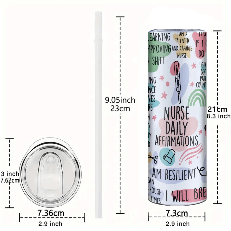 3d Print Tumblers Insulated Straight Water Cups Gift For Nurse