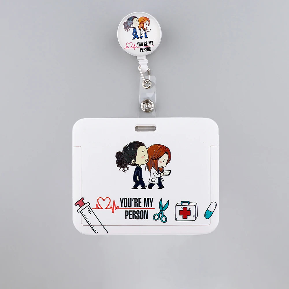 Grey's Anatomy Retractable Badge Holder Reel Nurse Exhibition Card Holder