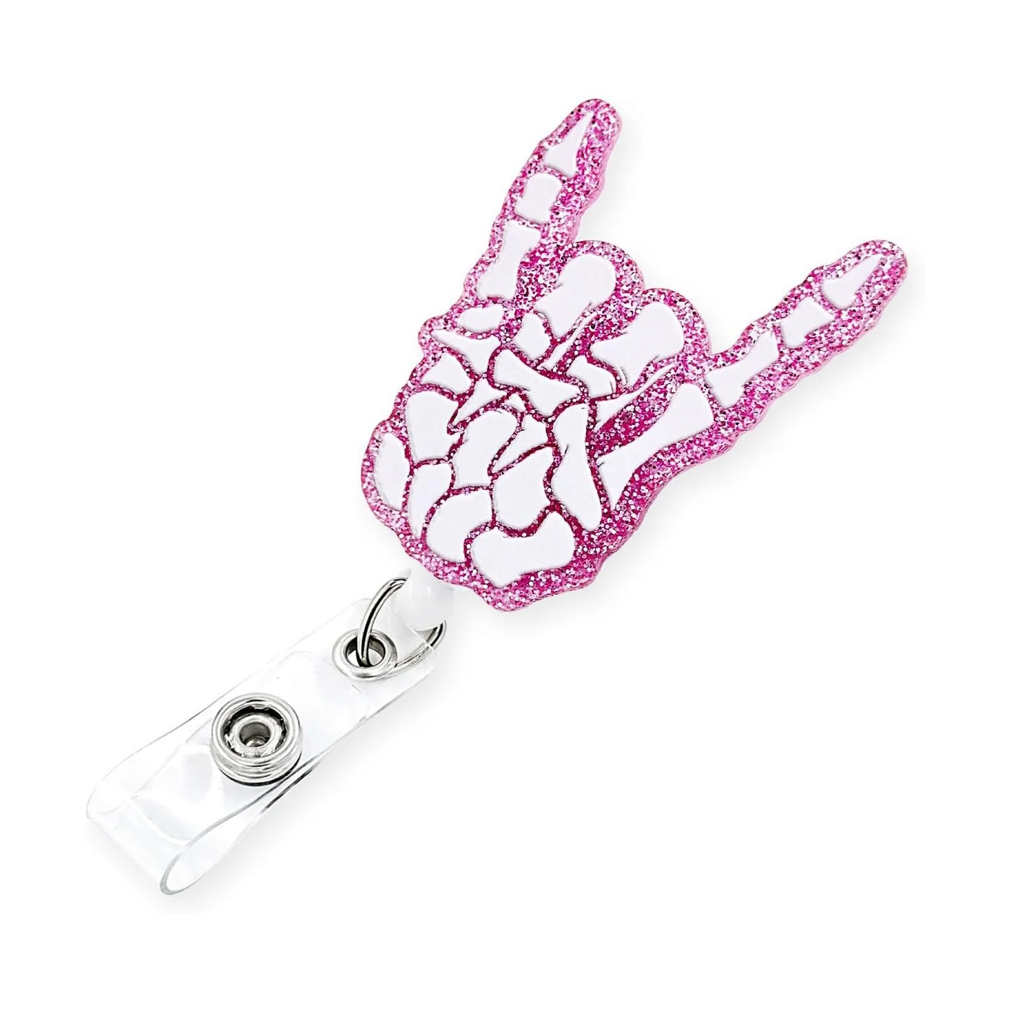Glitter Acrylic Retractable Nurse Badge Reel
