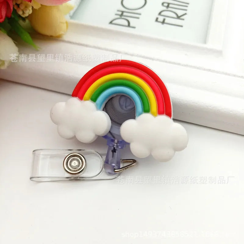 High Quality Silicone Retractable Nurse Badge Holder Clip