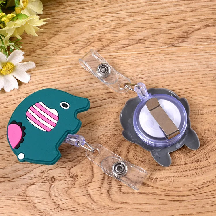 High Quality Silicone Retractable Nurse Badge Holder Clip
