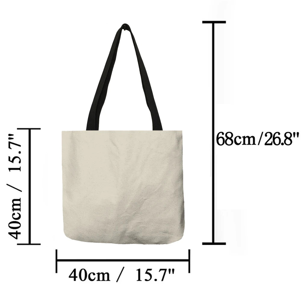 Unique Pattern Shoulder Bag Bolso Mujer Nurse Image Painting Eco Linen Practical Handbag for Daily Use Work Travel Ladies Girls