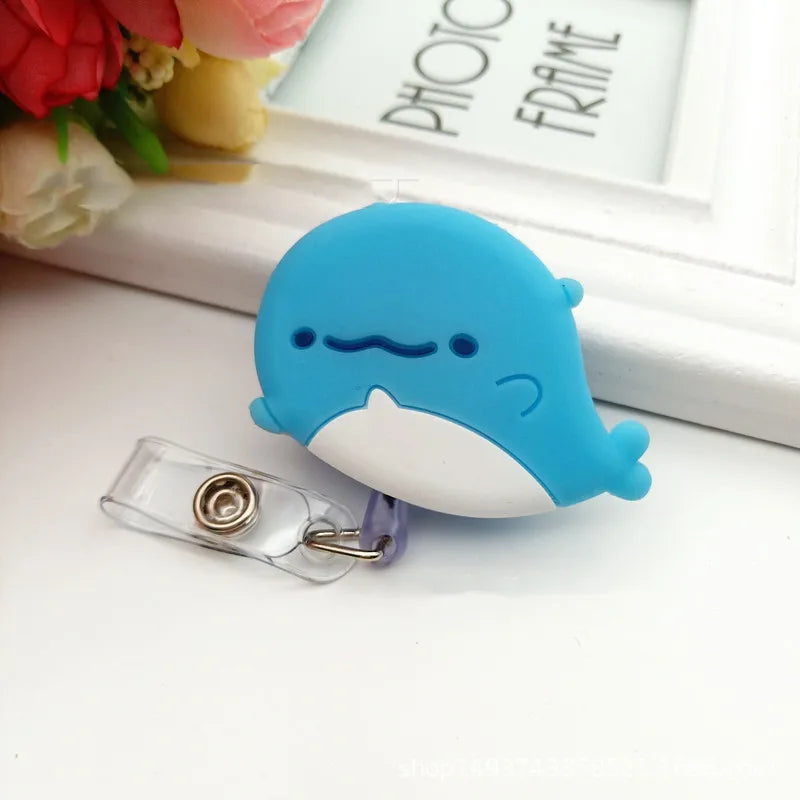 High Quality Silicone Retractable Nurse Badge Holder Clip