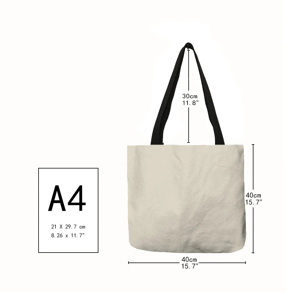 Unique Pattern Shoulder Bag Bolso Mujer Nurse Image Painting Eco Linen Practical Handbag for Daily Use Work Travel Ladies Girls