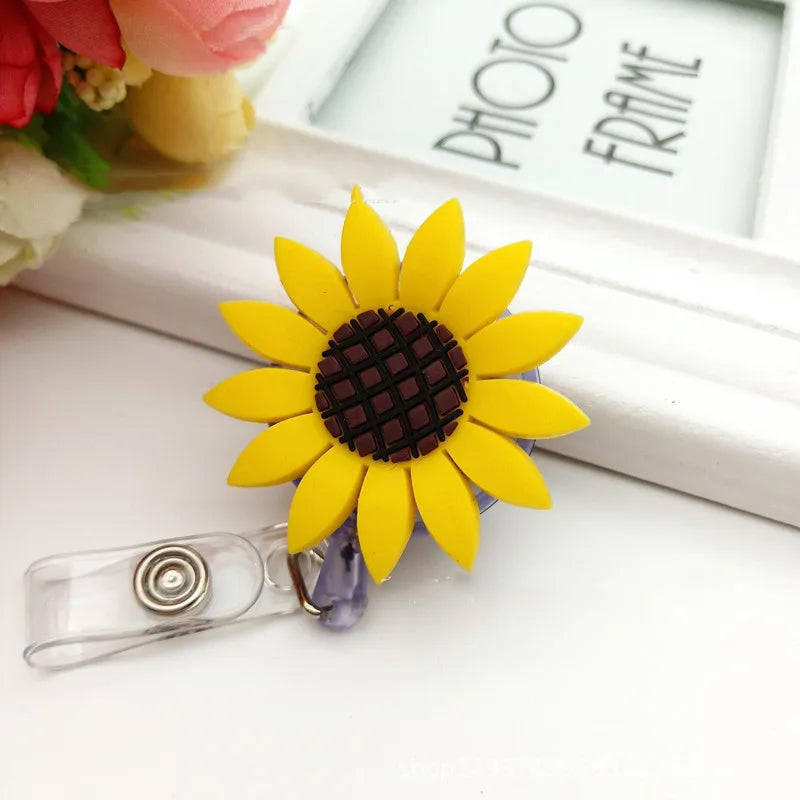 High Quality Silicone Retractable Nurse Badge Holder Clip