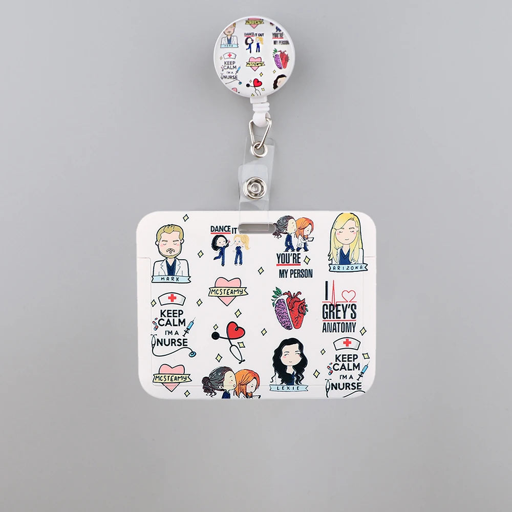 Grey's Anatomy Retractable Badge Holder Reel Nurse Exhibition Card Holder