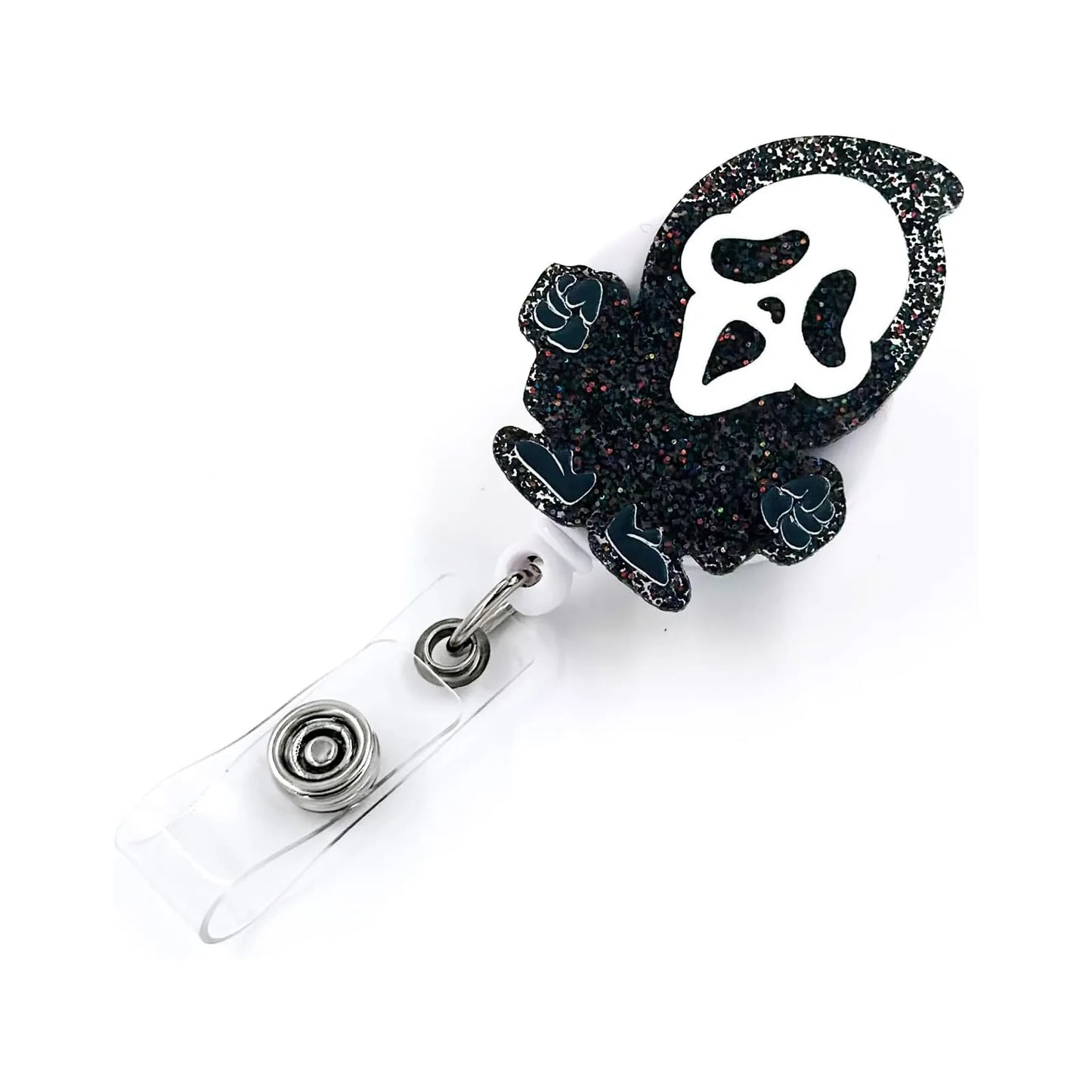 Glitter Acrylic Retractable Nurse Badge Reel