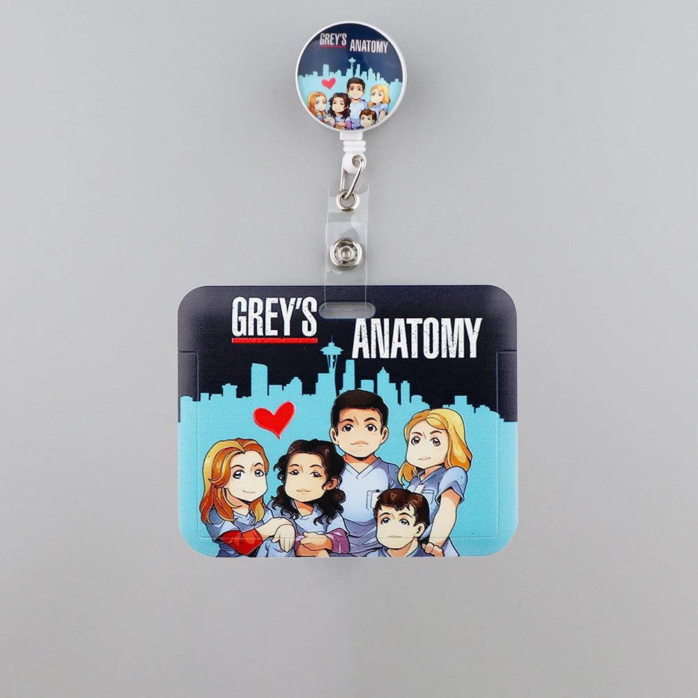 Grey's Anatomy Retractable Badge Holder Reel Nurse Exhibition Card Holder