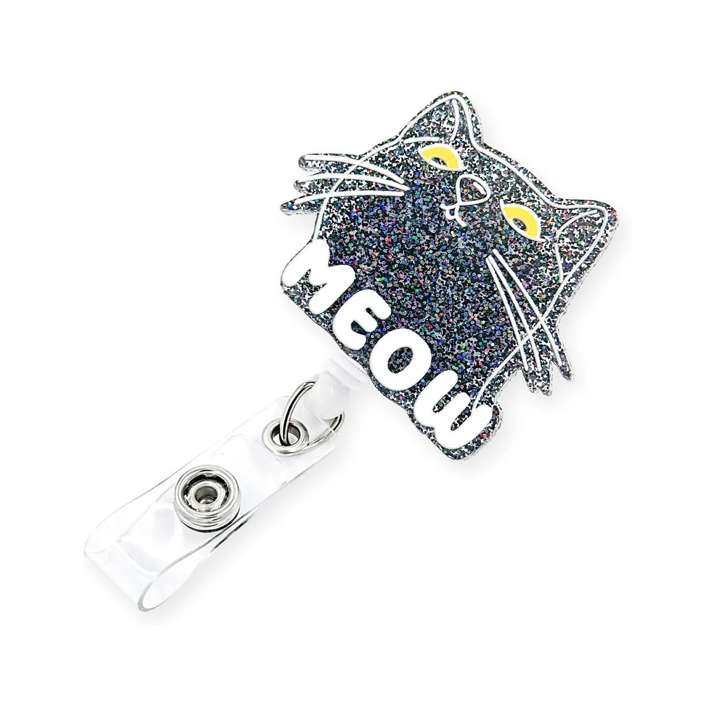 Glitter Acrylic Retractable Nurse Badge Reel