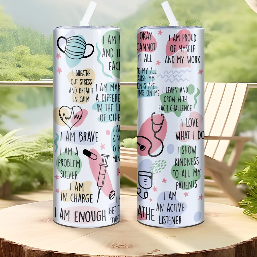 3d Print Tumblers Insulated Straight Water Cups Gift For Nurse