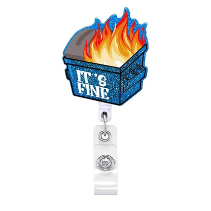 Sparkling Flame Fire Box Pin new Medical and Nurse Adhesive Badge