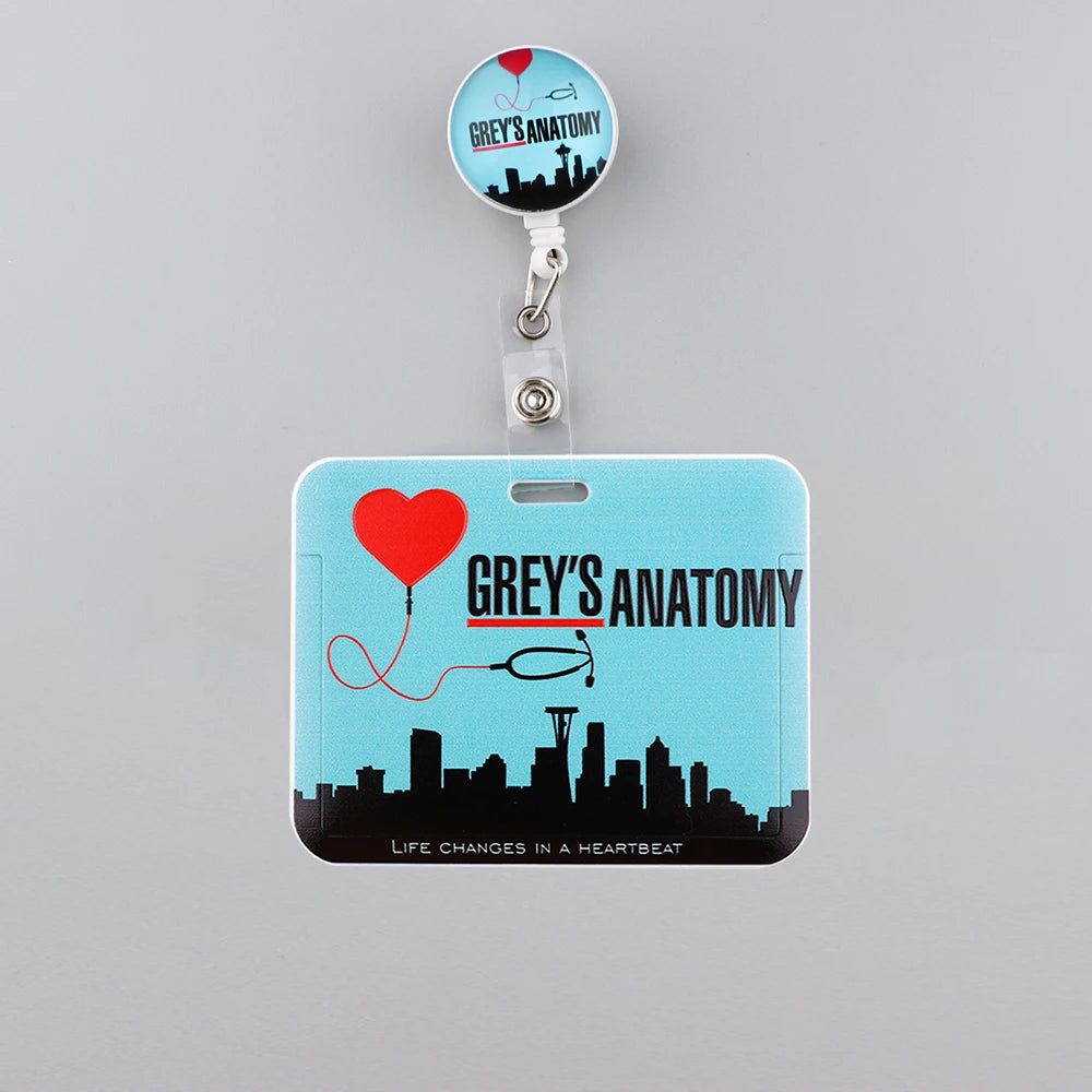 Grey's Anatomy Retractable Badge Holder Reel Nurse Exhibition Card Holder