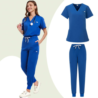 Beauty Salon Workwear Women Short Sleeved Spa Uniforms Dentist Healthcare Nurse Clothes