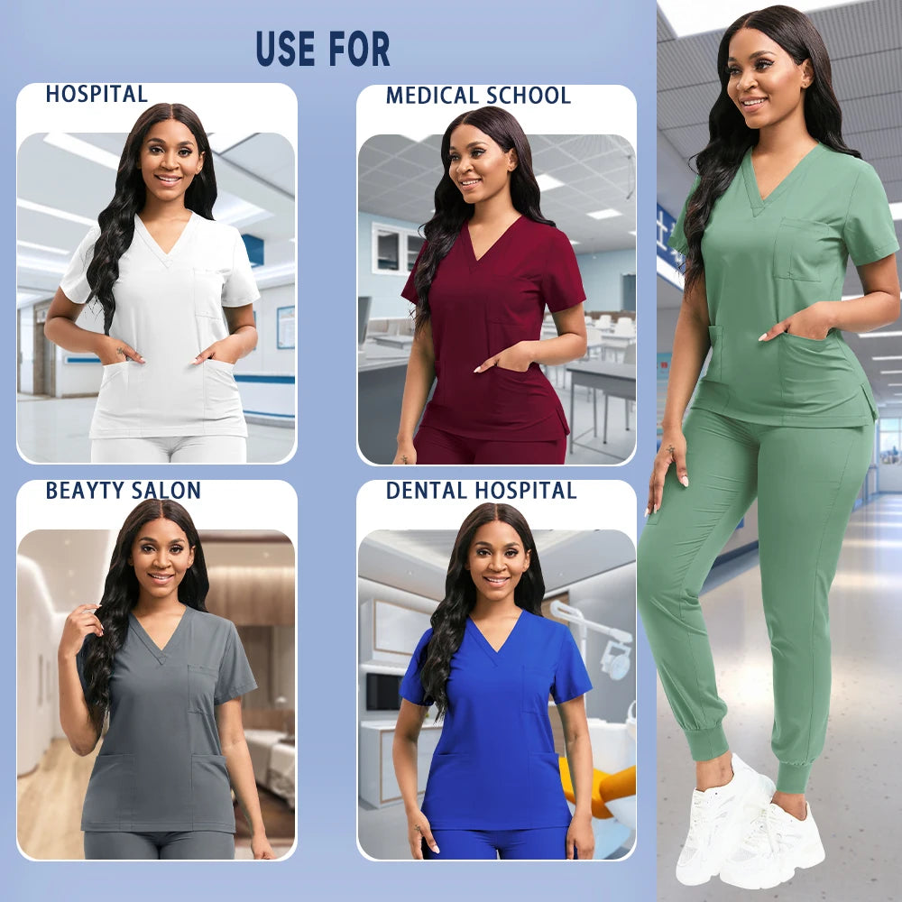 Newest Nursing White Doctor Nurse Uniforms Medical Clothing